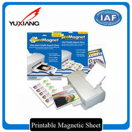 Finissage extérieur brillant de feuille magnétique flexible imprimable blanche auto-adhésif